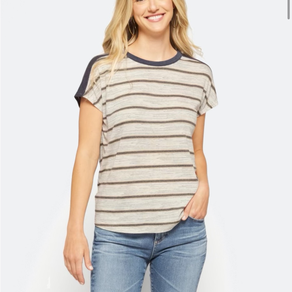 Kandy short sleeve striped knit top NWOT